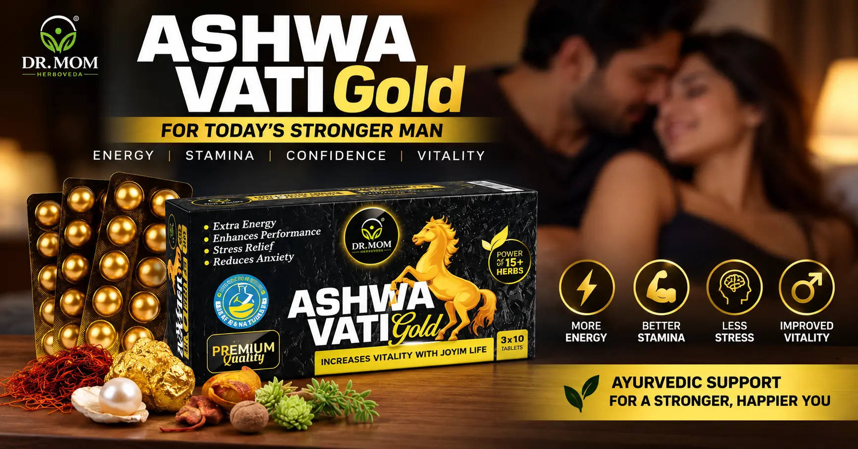 Ashwa Vati Gold: पुरुषों की Energy, Stamina और Vitality के लिए Ayurvedic Power Formula