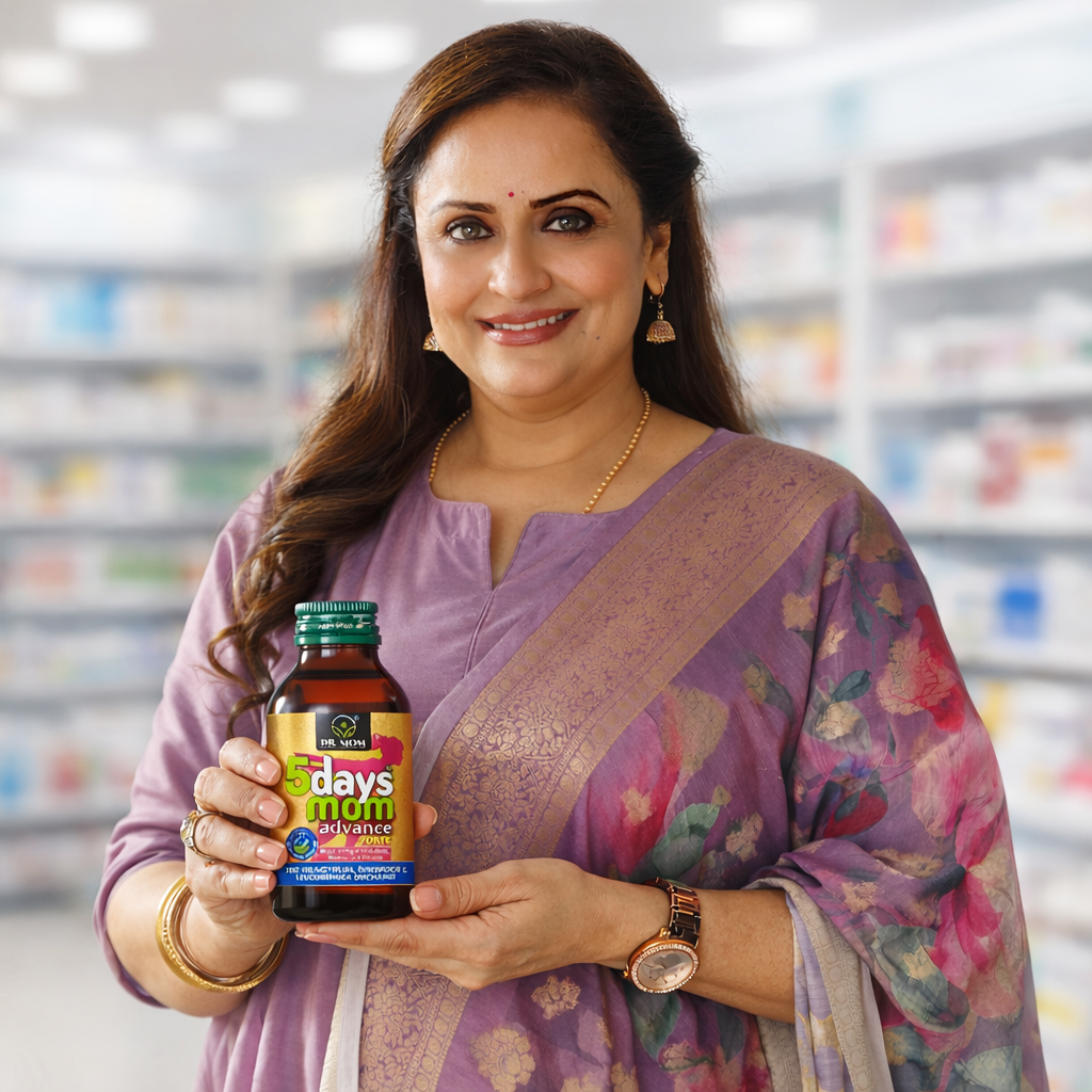 5Days Mom Advance Forte Syrup For Period Pain, White Discharge, Mood Swing & Cramps image 6