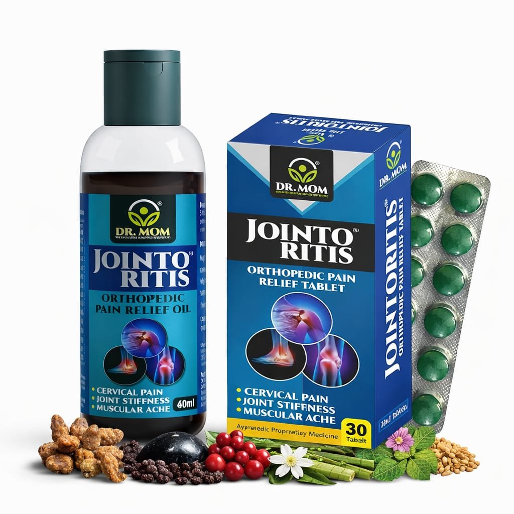 Jointoritis Oil & Tablets - Ayurvedic Combo for Joint Pain Relief