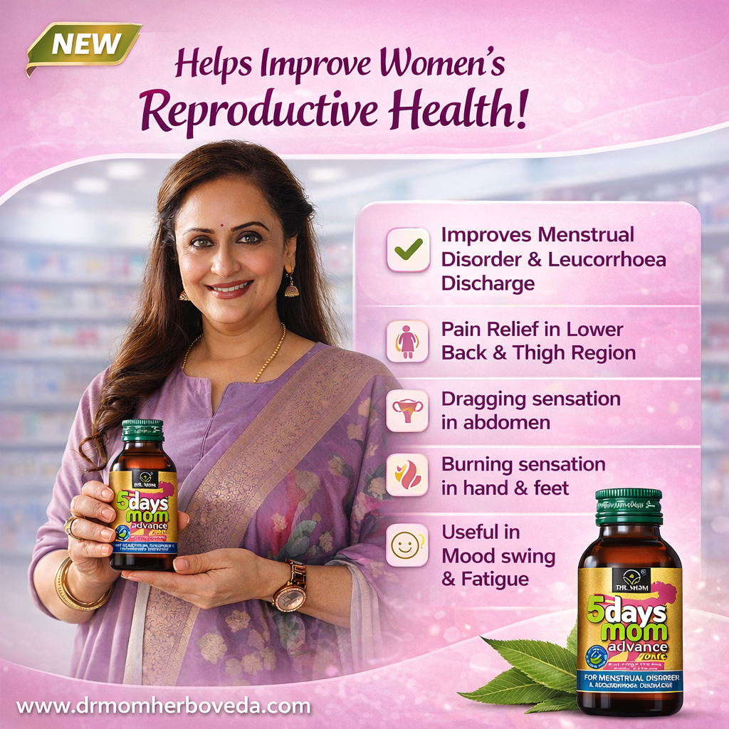 5Days Mom Advance Forte Syrup For Period Pain, White Discharge, Mood Swing & Cramps image 6