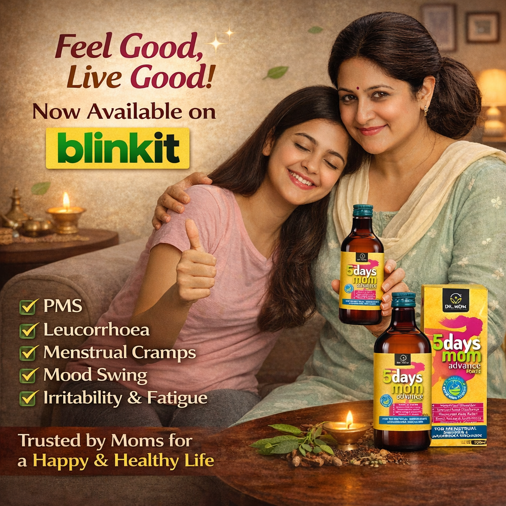 5Days Mom Advance Forte Syrup For Period Pain, White Discharge, Mood Swing & Cramps image 2