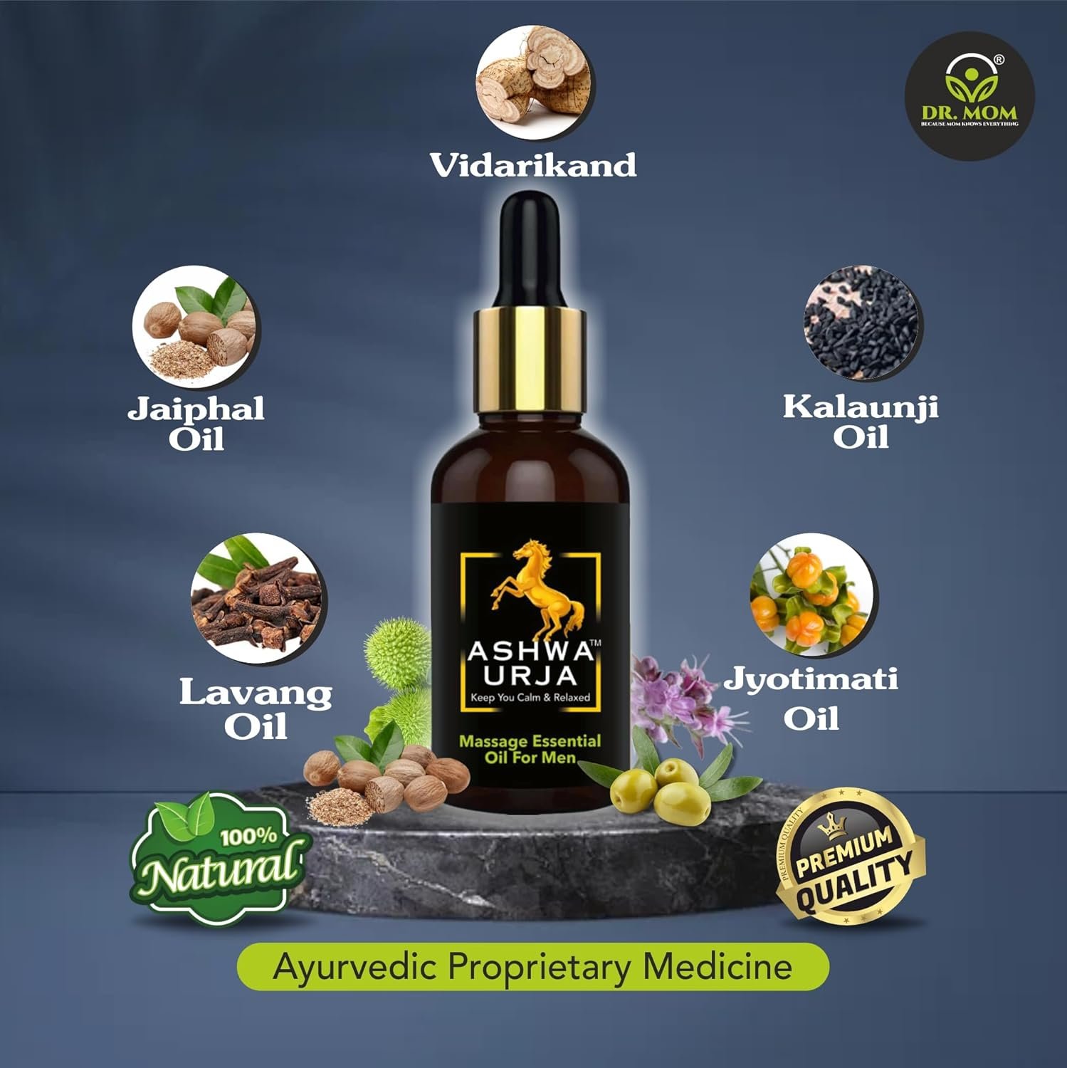 Ashwati Gold Tablet 3x10 Strip + Ashwa Urja Oil 15ml – Premium Ayurvedic Combo Pack image 3