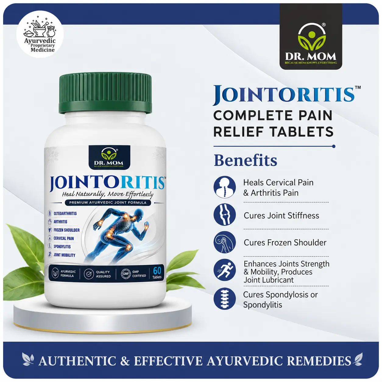 Jointoritis Tablet | Best Ayurvedic Tablets for Arthritis & Joint Pain 1x60 tab. image 3
