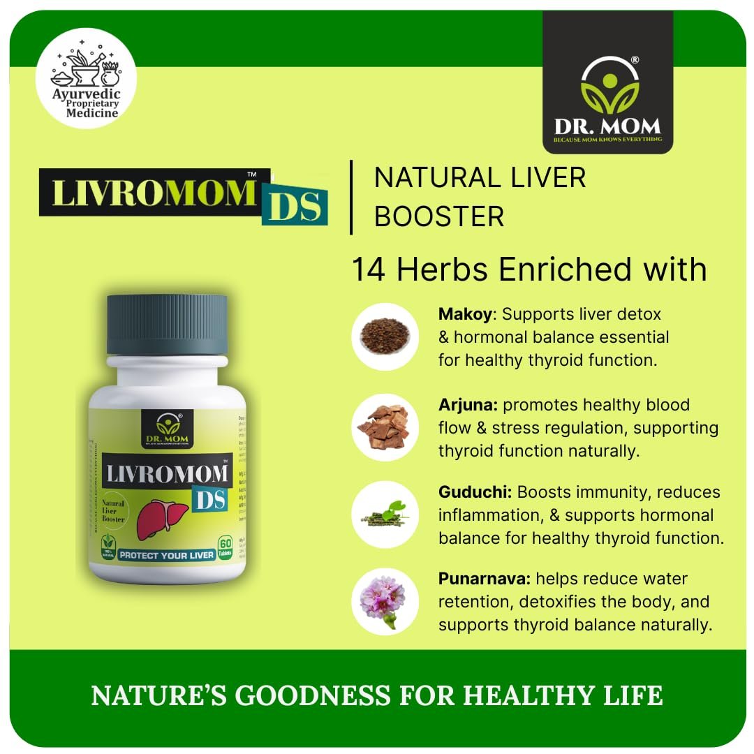 LivroMom DS Tablets | Best Ayurvedic Tablets for Liver Health 60 Tab. image 5