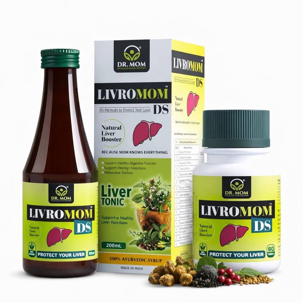 Livromom DS Syrup and Tablet Combo For Fatty Liver Hepatitis and Liver Disorder