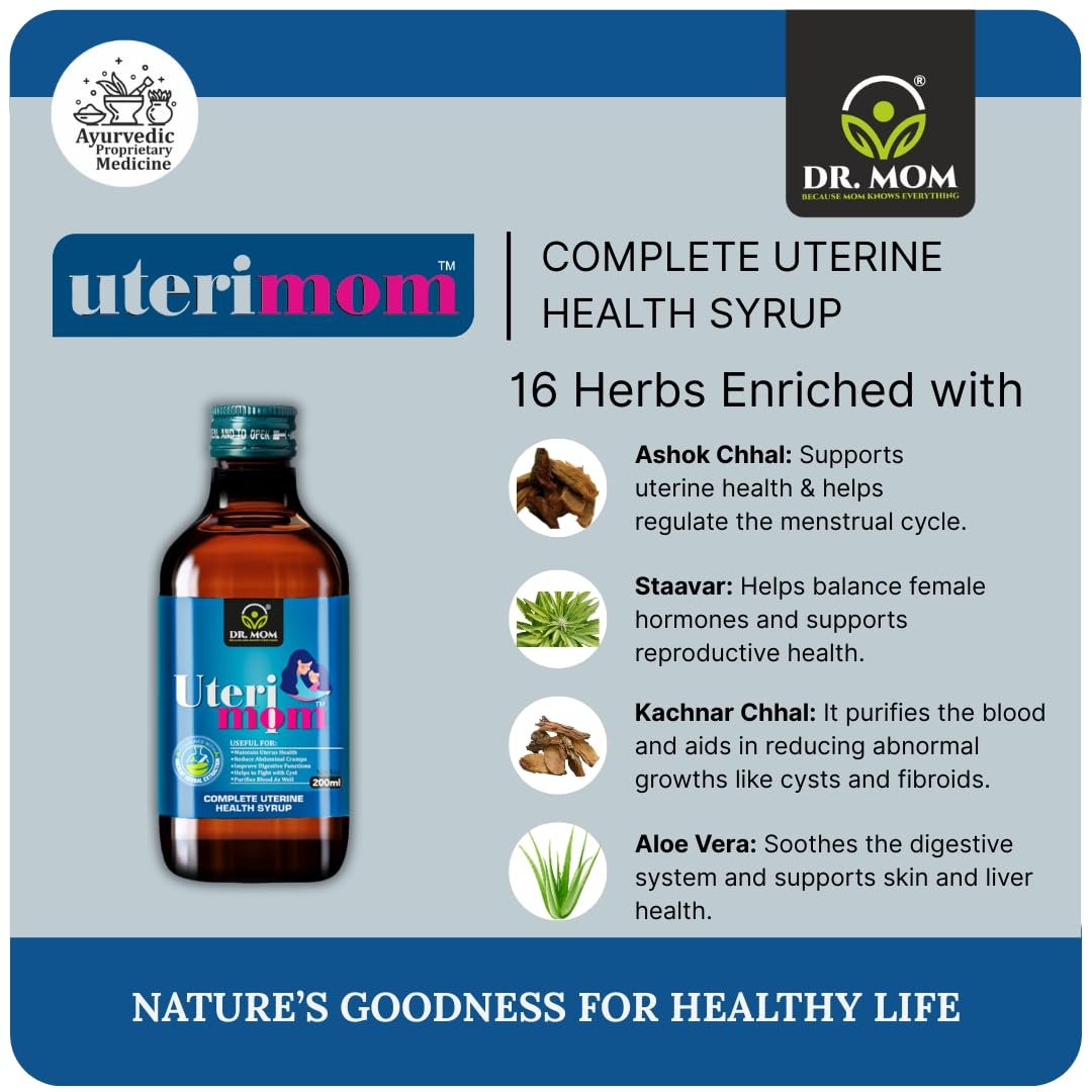 Uterimom Uterine Syrup | Best Ayurvedic Medicine For Irregular Periods 200 ml image 5