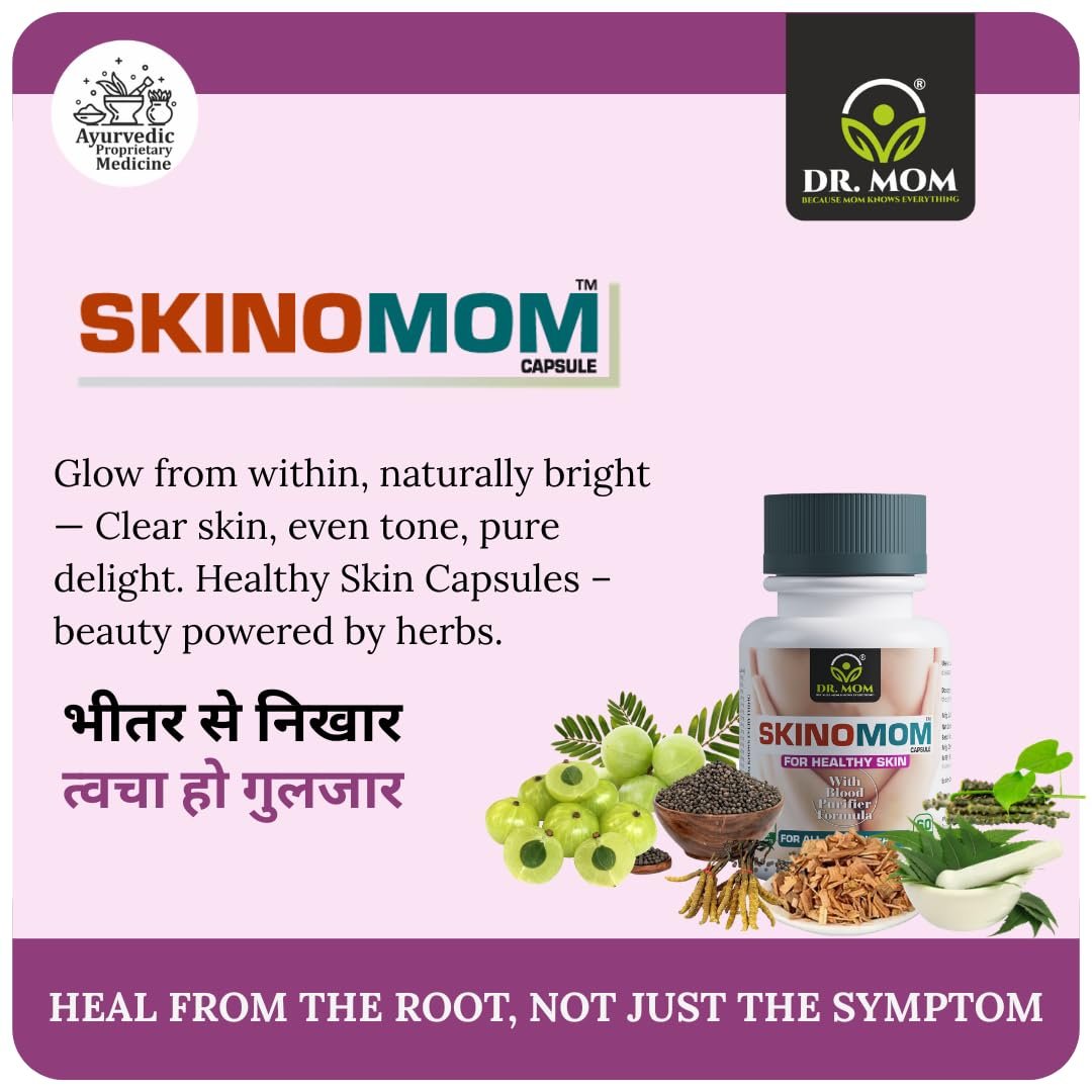 Skinomom Advance Capsules For Acne Pimple Scar | Blood Purify Formula 60 Capsules image 6