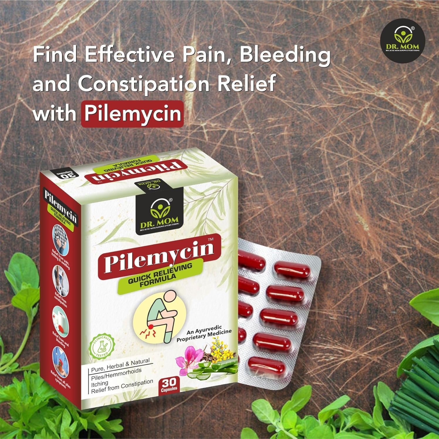 Pilemycin Capsule | Ayurvedic Capsules for Piles -  30 Cap. image 3