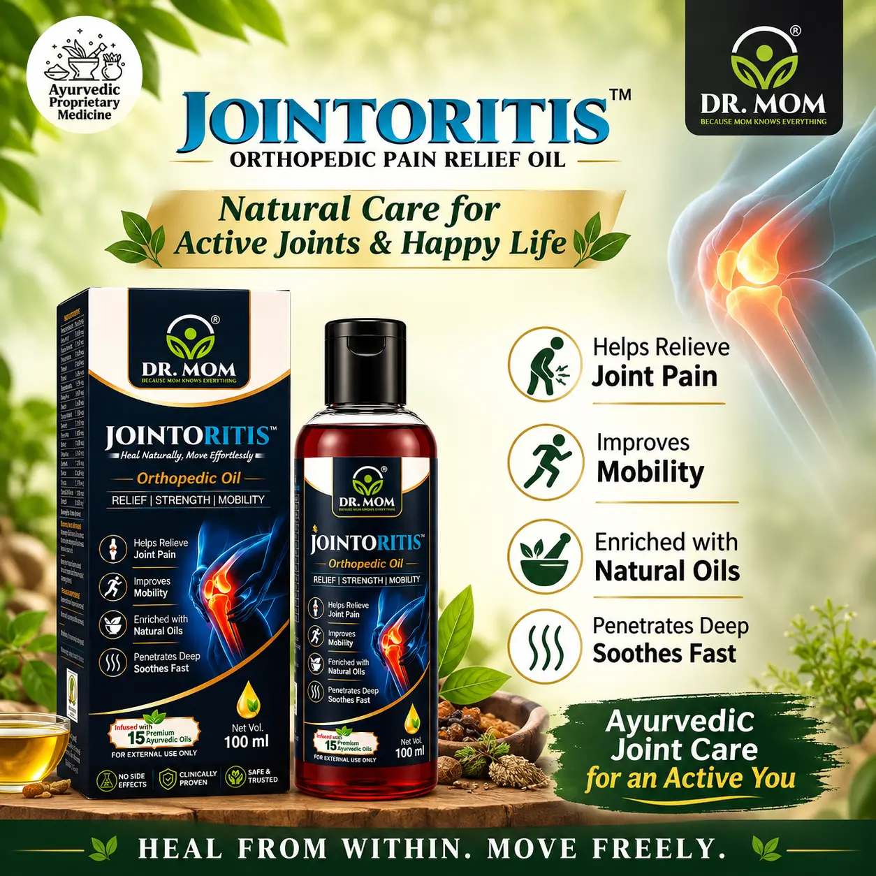 Jointoritis Oil | Best Ayurvedic Oil for Joint Pain and Arthritis Relief 100 ml image 3
