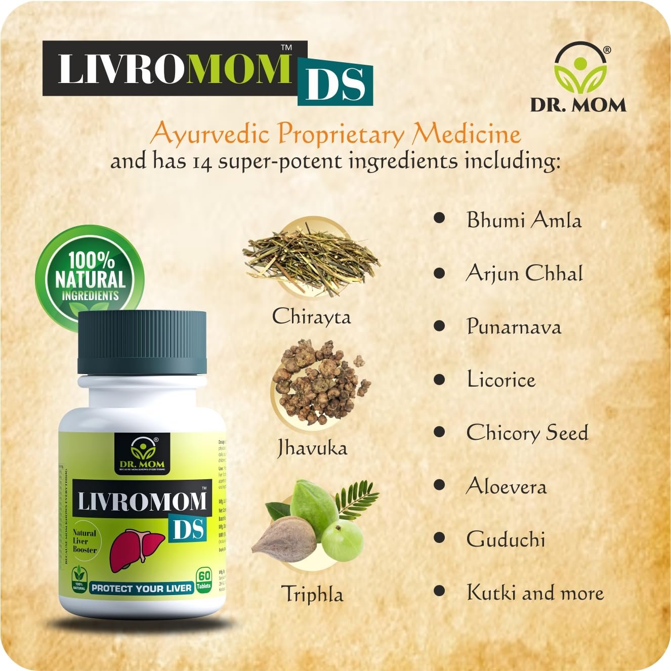 Livromom DS Syrup and Tablet Combo For Fatty Liver Hepatitis and Liver Disorder image 4