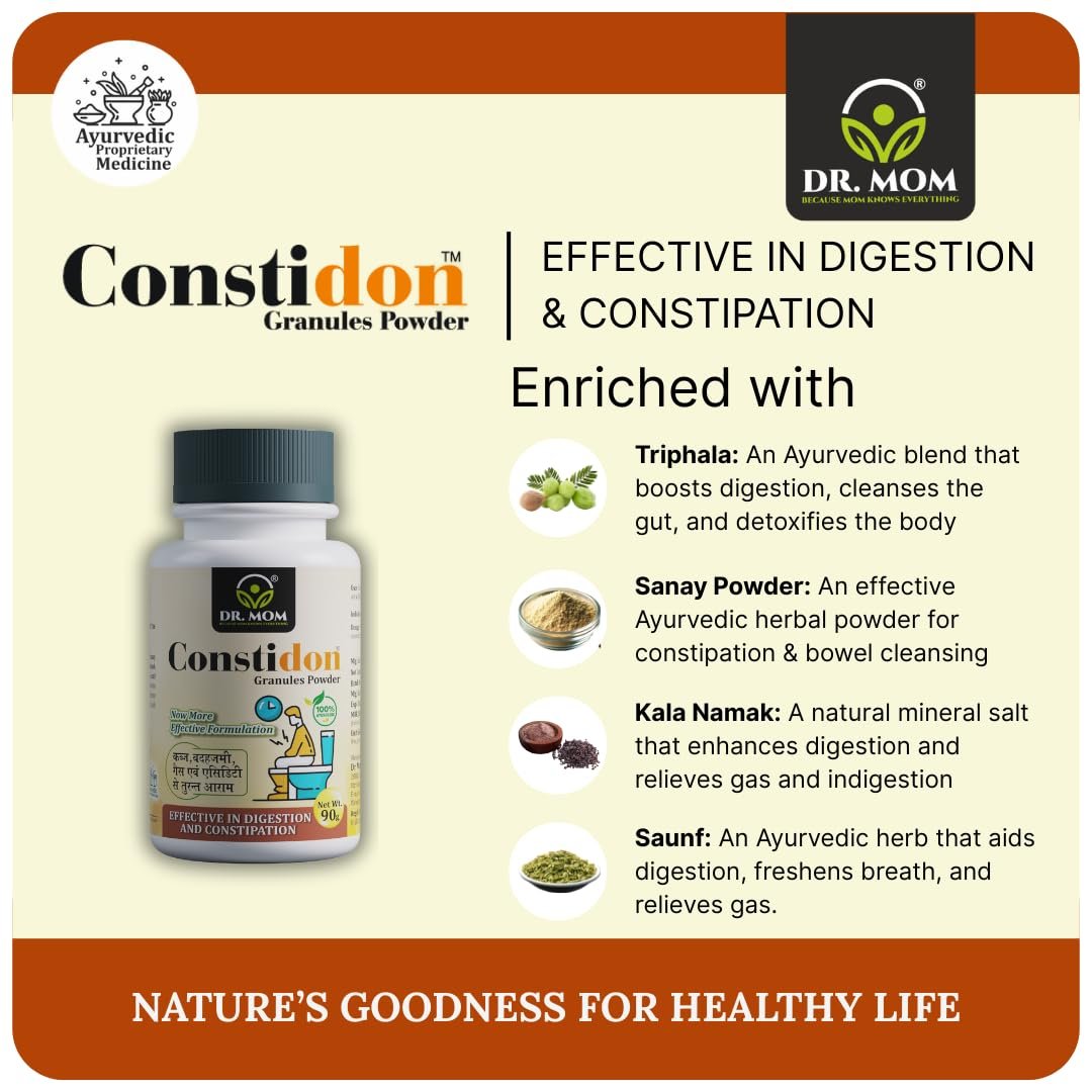 Constidon Granules | Ayurvedic Churna for Constipation | Gut Health - 90g. image 5