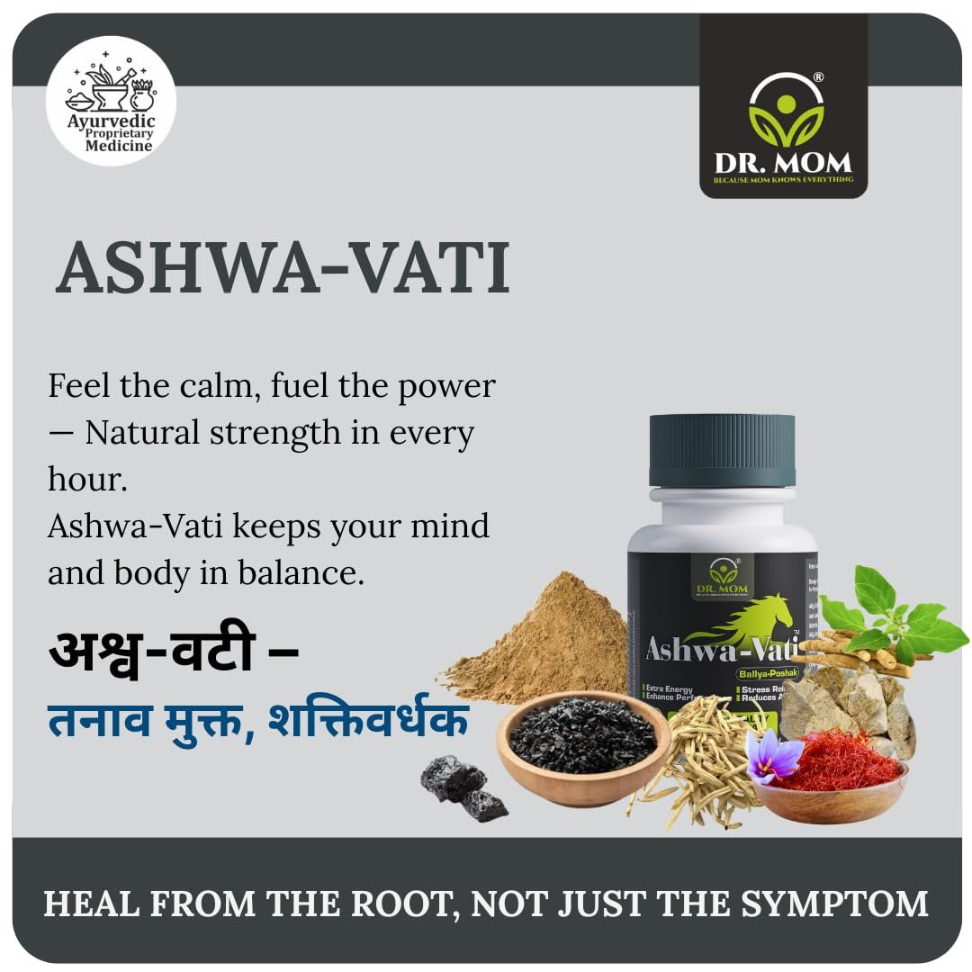 Ashwa Vati Regular Tablets For Stamina Stress and Anxiety - 60 Tabs. image 6