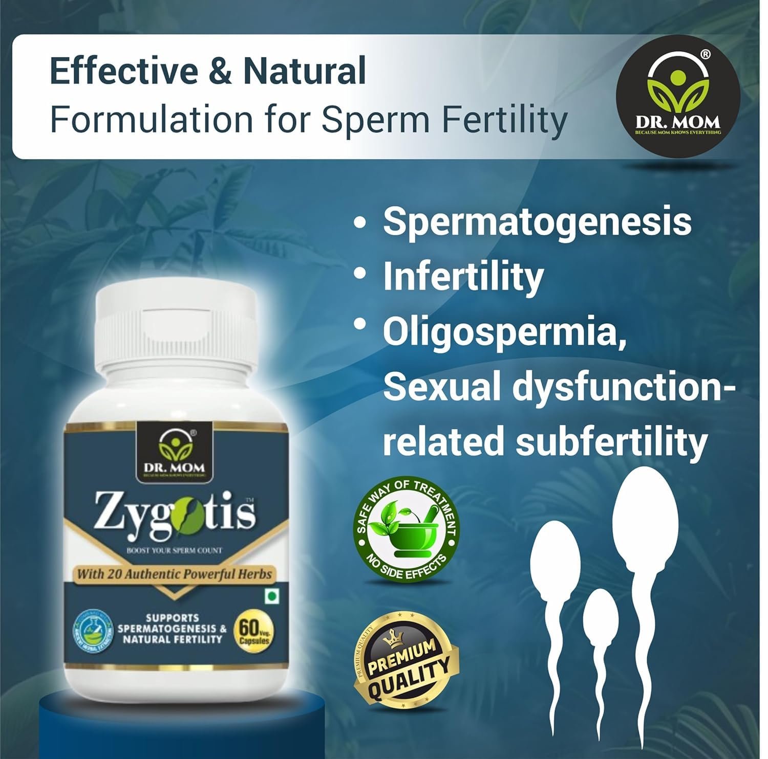 Zygotis Capsule Ayurvedic Medicine for Sperm Count & Motility - 60 Cap. image 4