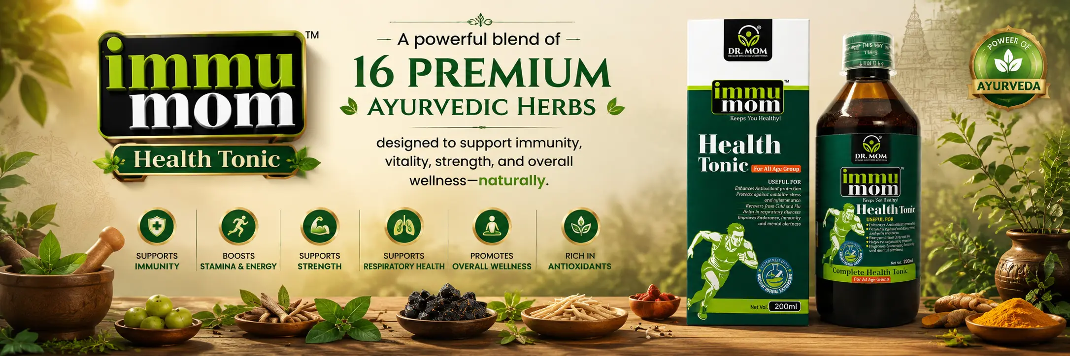 Dr. Mom ImmuMom Health Tonic – Complete Daily Health Support features