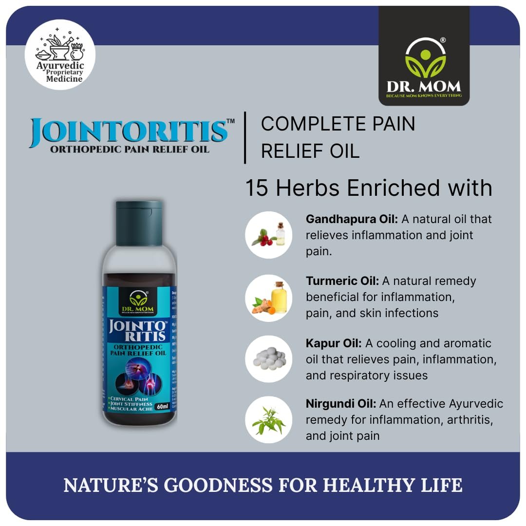 Jointoritis Oil | Best Ayurvedic Oil for Joint Pain and Arthritis Relief 60 ml image 5