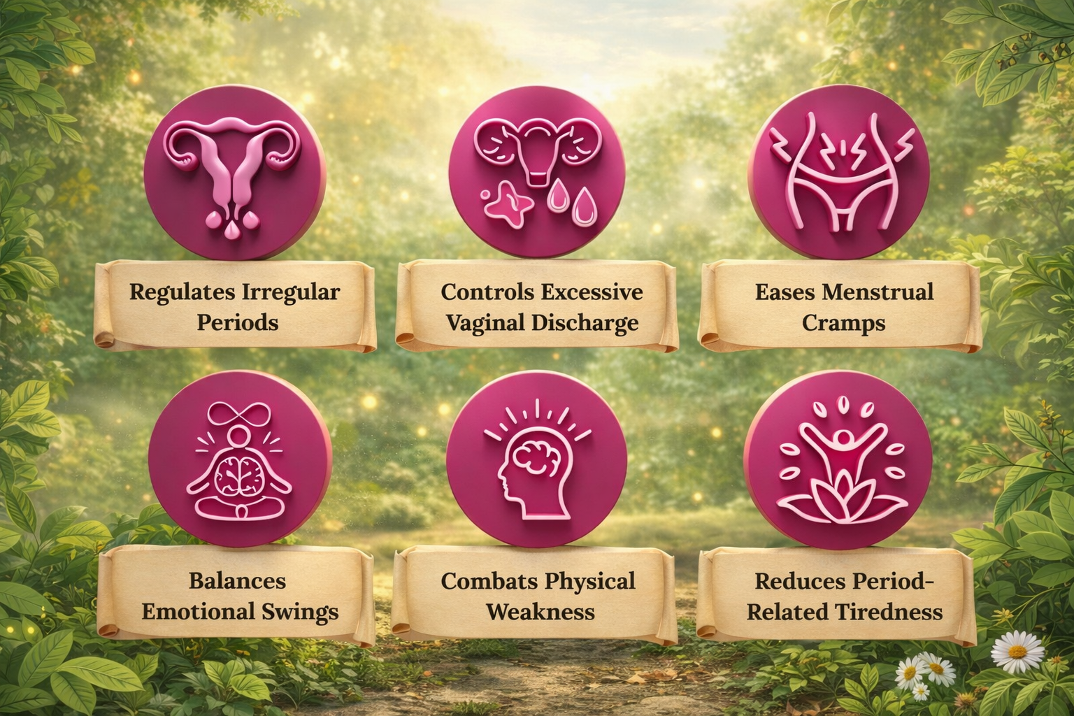 5Days Mom Forte Syrup | Ayurvedic Syrup for Period Pain and Leucorrhea 200ml. features