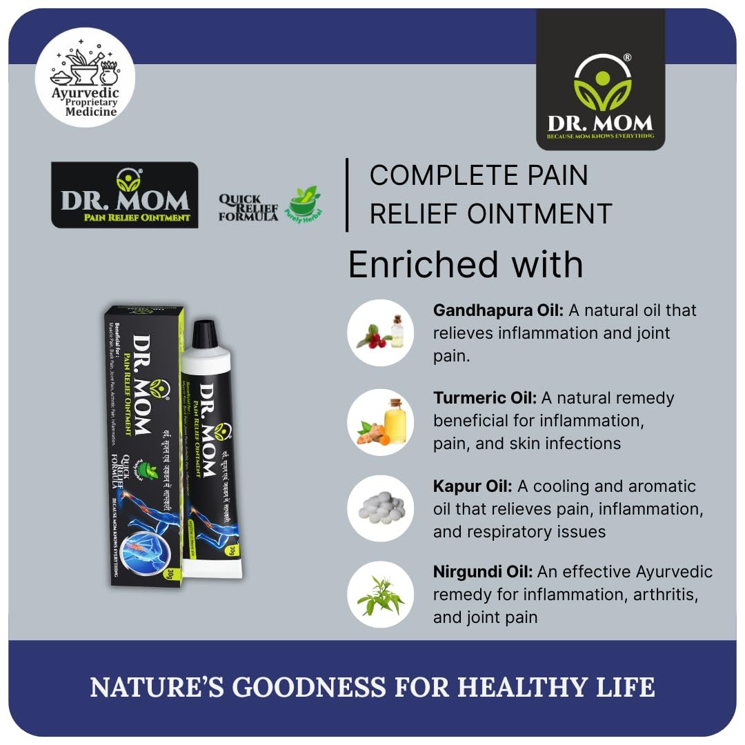 Dr. Mom Pain Relief Ointment 30g | Powerful Ayurvedic Relief for Arthritis & Body Pain image 4